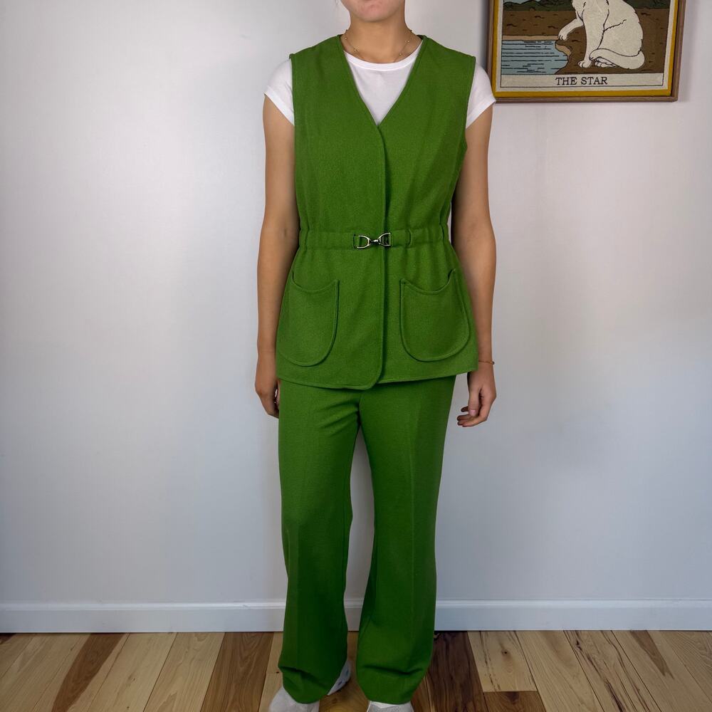 Vintage 70s Leisure Suit green size Small